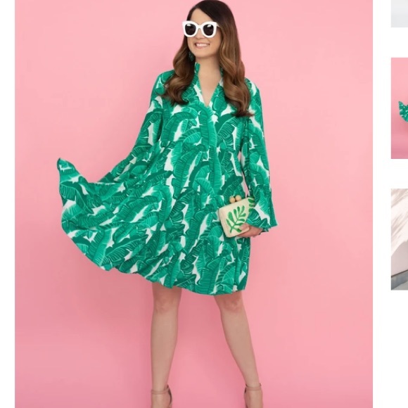 Sail to Sable Dresses & Skirts - Sail to Sable palm print tiered dress M